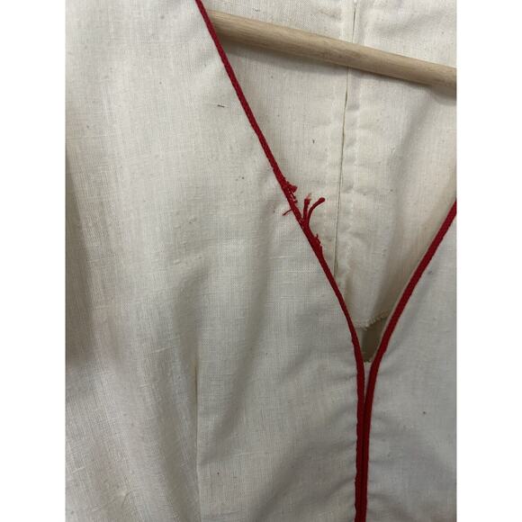 Vintage 60s 70s Maternity Maxi Dress Dan Howard Empire Waist Embroidery Cottage - Picture 7 of 16